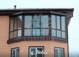 Монтаж в Солнечногорском районе, алюминиевый балкон, стекло 5мм.